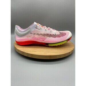 Nike Running Cleats Mens Sz 13 White Pink Air Zoom Victory Track & Field DJ6205